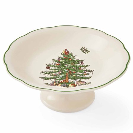 Spode Christmas Tree godteriskål med fot' - 'Multi