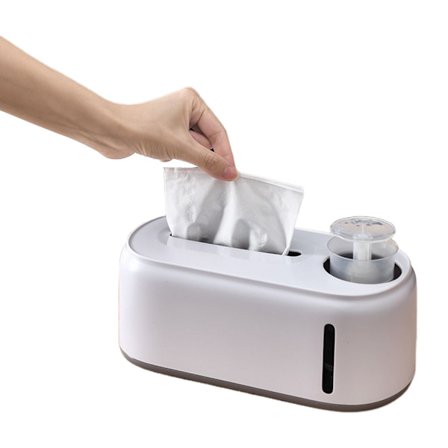 Multifunksjonell papirserviettboks med vannpumpe, oppbevaringsdispenser for servietter til hjemmet