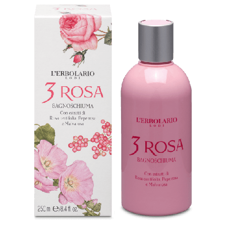L'Erbolario Bagnoschiuma 3 Rosa 250ml