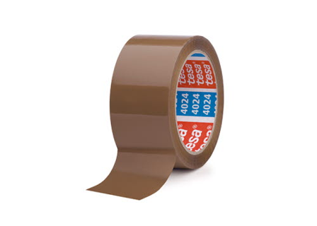 Tesa 04100-00228-00 Pakketape preget, 66 m x 50 mm brun, Maskintilbehør & forbruk