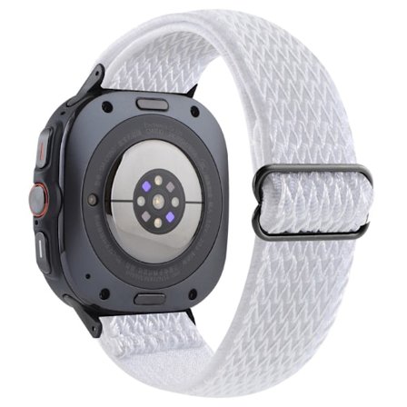 Vävd Nylonarmband Samsung Galaxy Watch Ultra 47mm Vit