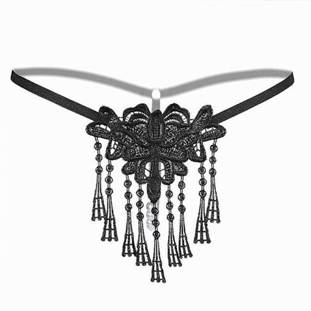 Lace Panties For Sex Open Crotch Briefs With Pearls Women Underwear