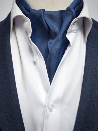 John Henric Men's Blue Ascot Formal Size Onesize
