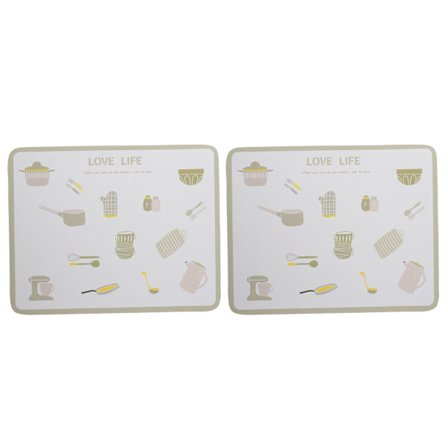 2 stk. Kaffemåtte Forebyg Bevægelse Absorberende Kaffebarmåtte Vibrationsdæmpende Vandtæt Kaffemaskine Måtte til Bordplader 30x40cm/11.81x15.75in