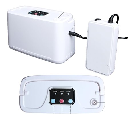 Portabel syrekoncentrator 3L/min, PSA-teknologi, uppladdningsbar, låg ljudnivå, bärbar