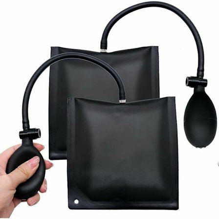 Løftepute, 2-pakning oppblåsbar luftpumpe TPU-pute Autoverktøy Tilbehør Støtteluftputer for dører Vinduer Møbler Kjøleskap Grønn Svart 15 x