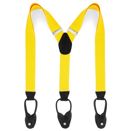 Blanke Gule Seler m. Stropper til Knapper til mænd - Seler m. Stropper til knapper