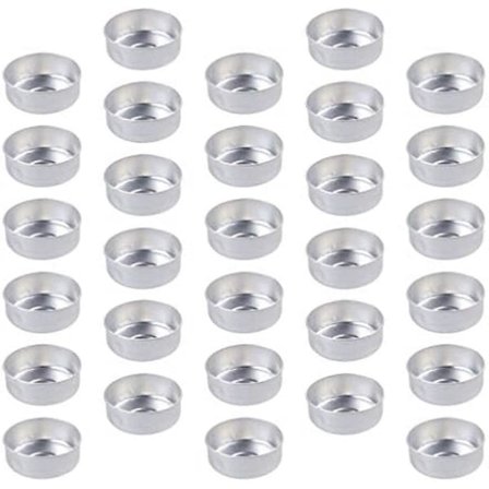 HEALLILY 200 st Aluminium Te-Ljusburkar Metall Te-Ljus Koppar Te-Ljus Tomma Fack Behållare för DIY Ljustillverkning Tillbehör Silver