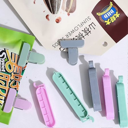 24-pack Chipspåse-klämmor, Plastförseglingsklämmor för Mat- och Snacksäckar, Försegla och Förvara Färska Matvaror, Snacks, Chips och Kaffesäckar