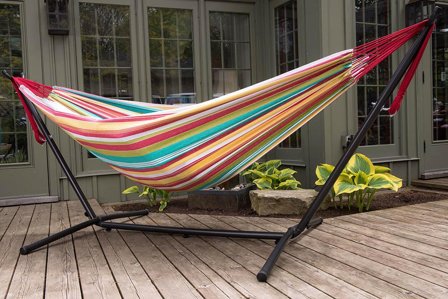 Vivere Hengekøye+Stålstativ Dobbel Salsa, Bomull