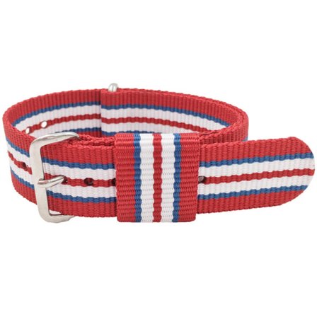 Natoband dam klocka 18 mm silver spänne