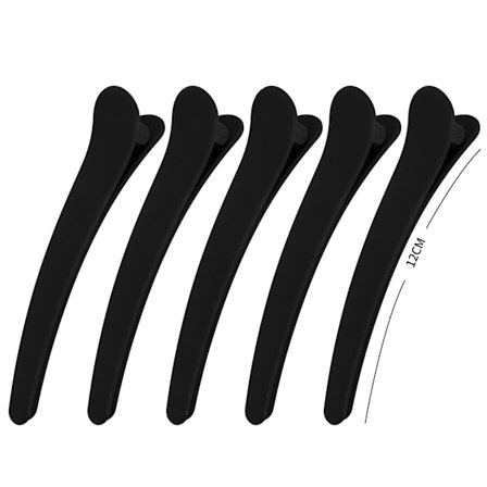 10 Sminkeklemmer, Ikke-Merkende Andeklemmer Glanset 12cm