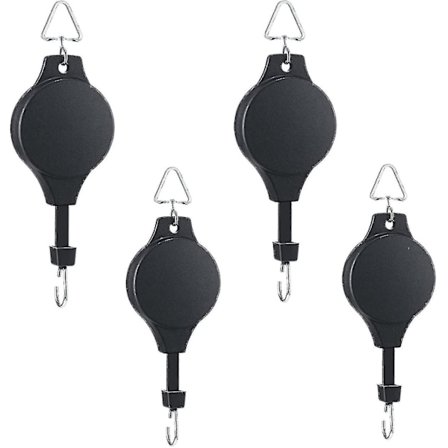 4-pack växtställ, justerbar växtupphängare, hängande blomkorg för trädgårdskorgar, krukor och fågelmatare i olika storlekar-FF-