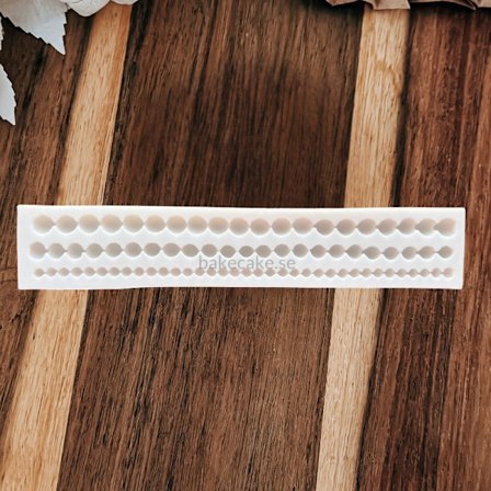 Perle | Beadad Bollkant Silikonform – Elegant Beadad Strips Fondantform
