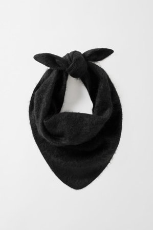Soft Goat - Brushed Triangle scarf - Schal aus Kaschmir - One Size - Black