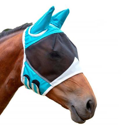 Hästflugmask Elasticitetsflugmask Med Öron Uv-skyddsljus