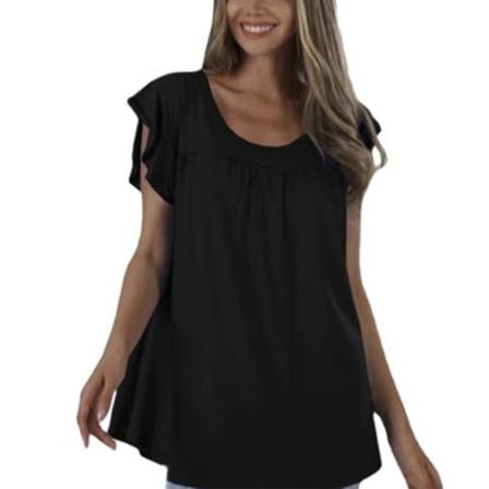 Kortärmade Kvinnor T-shirts Med Rund Hals