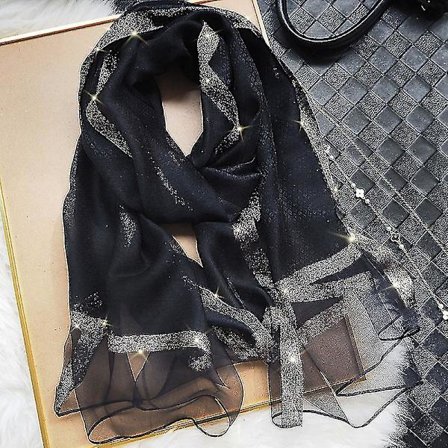 Tunn sjal Sidenscarf Lång damscarf för kvinnor Mode Utländsk S
