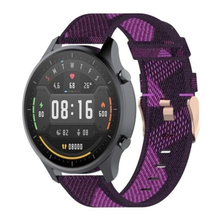22 mm Stripe Weave Nylon watch för Xiaomi Mi Watch Color, Garmin Vivoactive 4