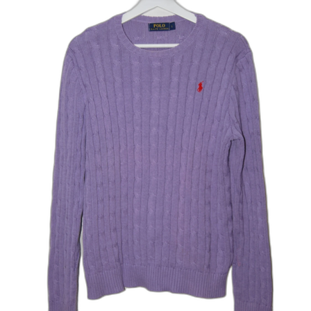 Lila Kabel stickad tröja från Ralph Lauren