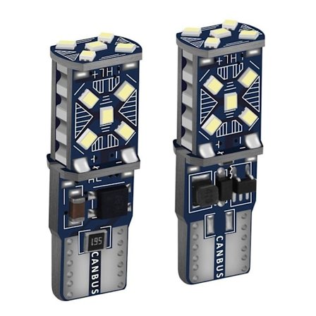 Valkoinen Cambus 2X T10 W5W 15kpl smd WY5W 168 501 2825 12V-24V