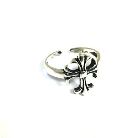 Genuine silver ring, S925, Cross