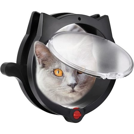 Kattedør for kjæledyr, 4-veis låsbar katteluke for inner- og ytterdør