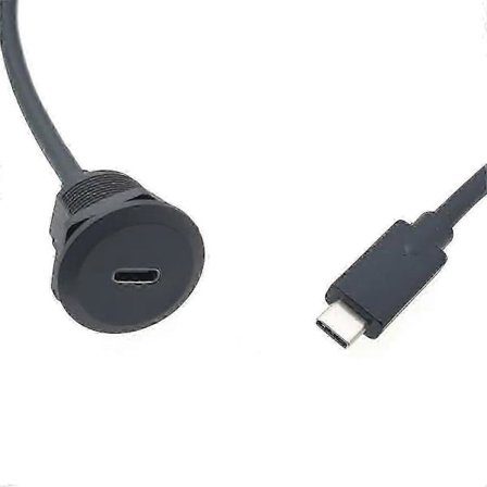 USB Type C 3.1 Naaras-uros Latauspistoke Type-C Dataportti Kierteellä Kiinnitetty Paneeli Type USB-C Virtaliitin