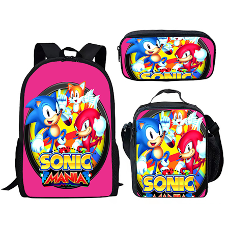 Sonic-reppu lapsille, lounaskassi, kyn kotelosetti kolme - varastossa 39