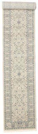 Vintage Blumen Klein Ziegler Michigan Teppich - Beige/Grün 80X500 Im Klassischen Stil