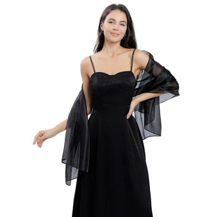 Skjerf Kveldskjoler Sjal SVART SVART