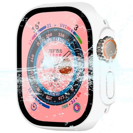 HAT-PRINCE Apple Watch Ultra cover with tempered glass - White