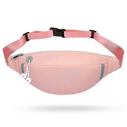 Vyölaukku naisille, vyötäröpakkaus kuulokeliitännällä, juoksuun, kävelyyn, urheilullinen vyölaukku pyöräilyyn, sopii kaikkiin puhelimiin (pinkki)[D]
