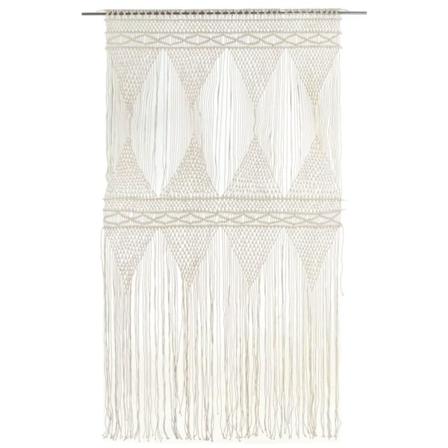 Vidaxl Gardin Makramé 140x240 Cm Bomull Creme
