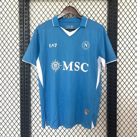 Ny Sæson 2425 Napoli Kortærmet Fodboldtrøje Hurtigtørrende Åndbart Sportstøj Hjemme Home