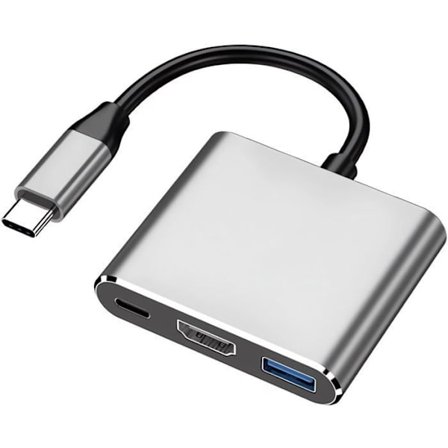 USB C til HDMI Multiport Adapter, USB Type-C til 4K HDMI / USB 3.0 & USB-C PD Hurtig Opladningsport, Digital AV Adapter