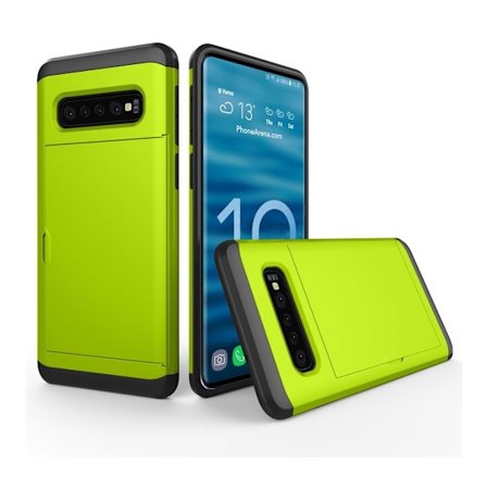 Samsung Galaxy S10 korttipaikallinen hybrid Suojakotelo - Vihreä