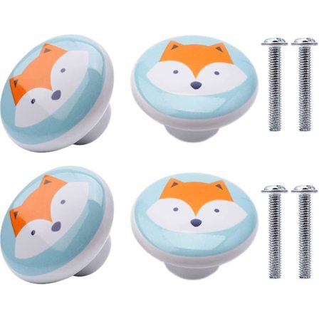 4 stk. Keramiske Knapper Keramisk Dyremønster Møbelknapper Keramiske Knapper Håndtag