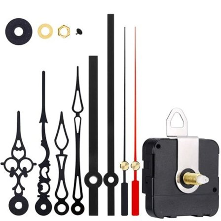 17mm aksel lengde veggklokke bevegelse + 3 sett metallhender DIY klokke sett