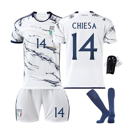 23-24 sesongens Europacup Italiensk borte nr 6 Verratti draktsett NO.14 CHIESA NO.14 CHIESA S