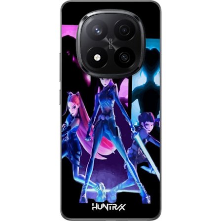 Kompatibelt Mobildeksel til Xiaomi Xiaomi Redmi Note 14 Pro+ Futuristisk jente gruppe illustrasjon med neonlys og sterke farger i sci-fi estetikk