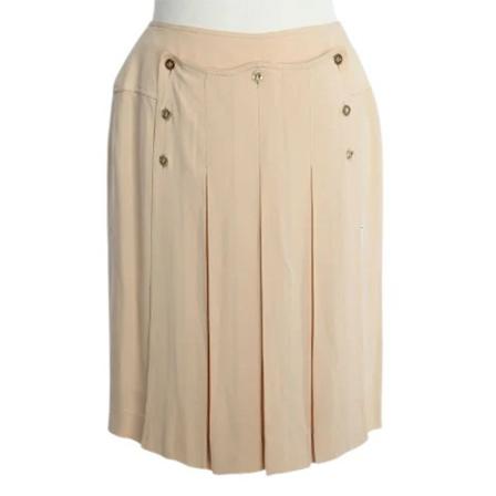 Chanel Vintage, Pre-owned Silk bottoms Beige, Dames, Maat:S
