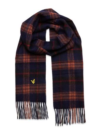 Tartan Lambswool Scarf Accessories Scarves Winter Scarves Sininen Lyle & Scott