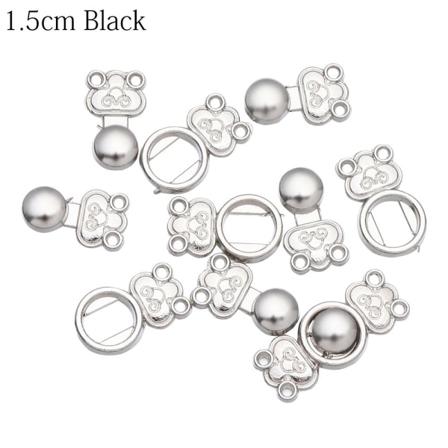 5 St Metallbältesspänne Skor Spännen Svart 1.5cmstyle 1 Stil 1