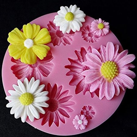3D Solros Blomblad Präglad Silikonform Relief Fondant ONE SIZE