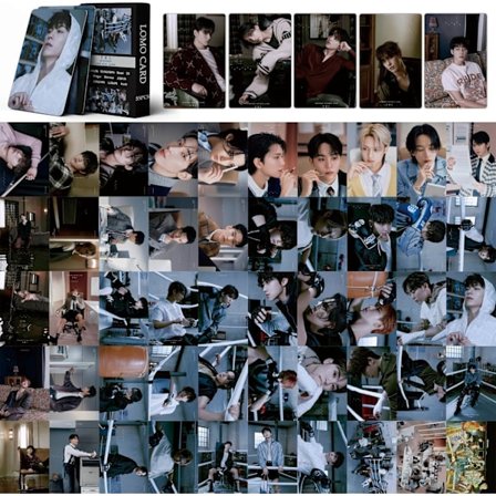 55 stk. Seventeen fotokort Seventeen Lomo-kort Seventeen FML nyt album Lomo-kort Seventeen postkort Gave til fans (FML-2)