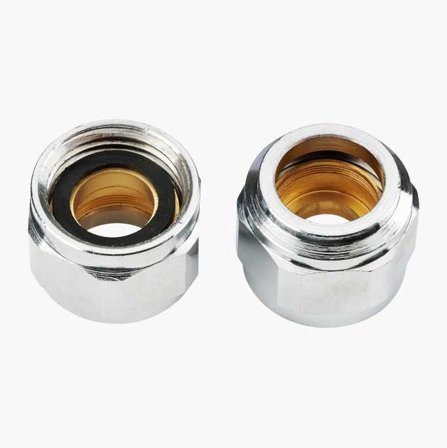 Biltema - Halvkobling 1/2" (R15) x 15 mm 2 stk.