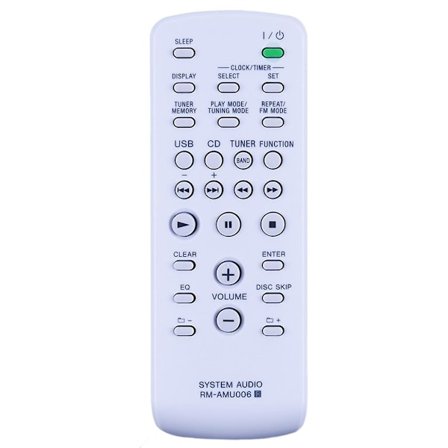 Fjernbetjening til Sony Mini Hi-Fi System Controller RM-AMU006 Udskiftningsfjernbetjening FST-ZUX9 LBT-ZUX9 MHC-EX9