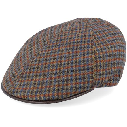 MJM Hats - Multi flatcap Kasket - Broker Pure Wool Multi Color Flat Cap @ Hatstore