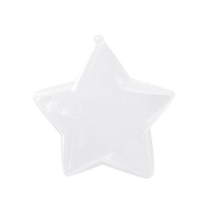 5 klare stjerneformede gaveæsker i plastik til bryllupsfestfavoriser